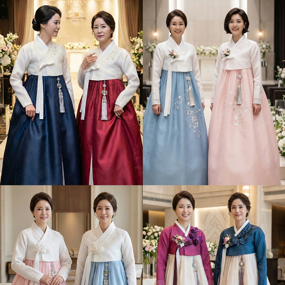 한복대여 은가비한복 하이엔드베스트20종 혼주 결혼식 여자 하객 가족 이미지 1