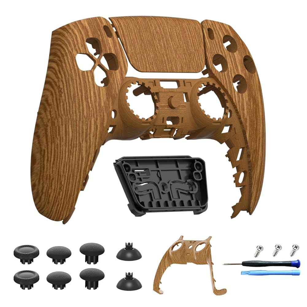 CHAM FOCUS PS5 컨트롤러용 커스텀 전면 쉘 BDM-010 020 030 040 050 u2013 DIY 페이스플레이트 커버(터치패드 포함), 장식 트림 및 아날로그 조이 - 상품 이미지