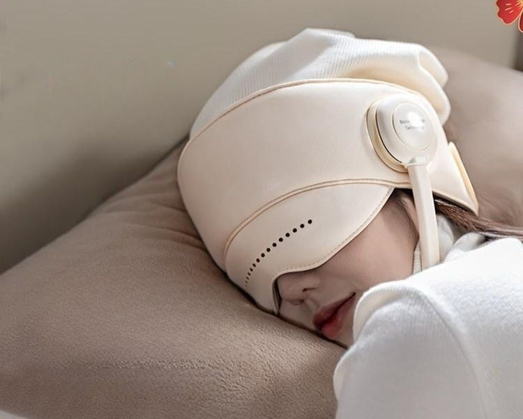 두두 마사지기 머리 온열 목 전용 헤드 마사지 캡 신년 선물 R1 엘레강트 애프리콧 - 상품 이미지