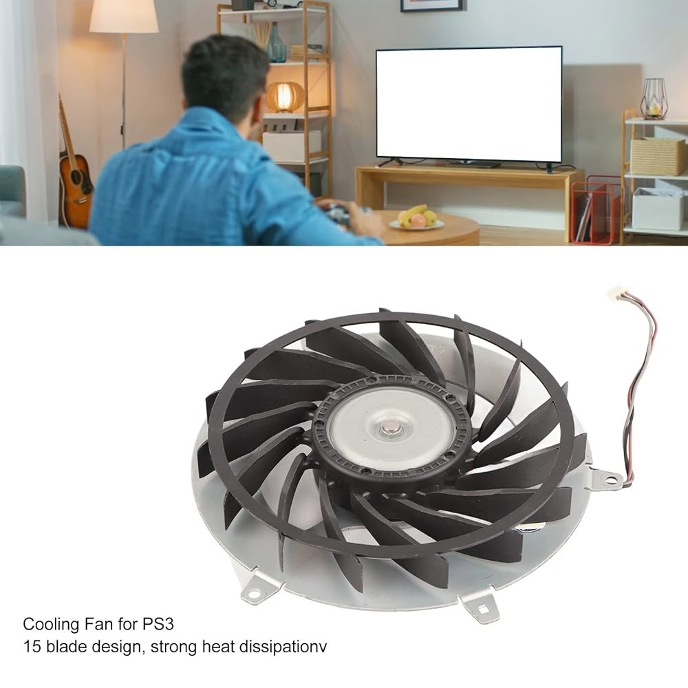 PS3용 밀트립 냉각 팬, 교체용 내부 PS3 게임 콘솔용 15 블레이드 팬 방열 12V 2.65A - 상세 이미지 2