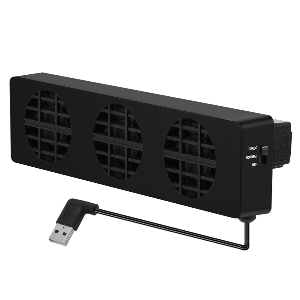게임 콘솔용 Bewinner USB 냉각 팬 베이스 스탠드 도크 - 3개의 쿨러 홀더 브래킷, 외부 - 상품 이미지