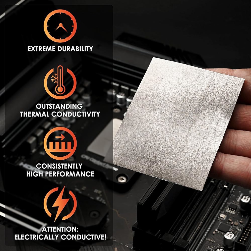 Thermal Grizzly KryoSheet (68x51x0.2mm) u2013 초고열전도율 그래핀 써멀 패드 스웨덴산 CPU /GPU /PS4 /PS5 /Xbox 열 페이스트를 - 상세 이미지 2