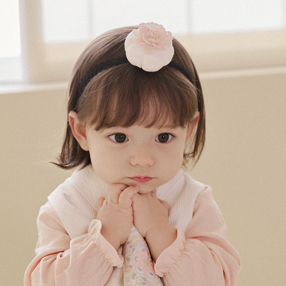 보석 호박 여아 한복 헤어밴드 베이비 코디 여자아이 악세사리 돌 - 상품 이미지