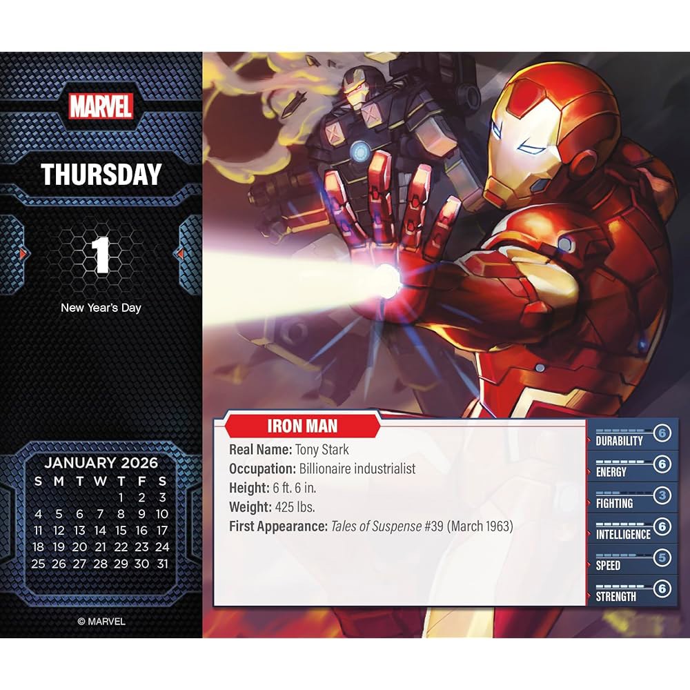 2026 History of Marvel Day-at-a-Time Calendar Box [calendar] - 상세 이미지 3