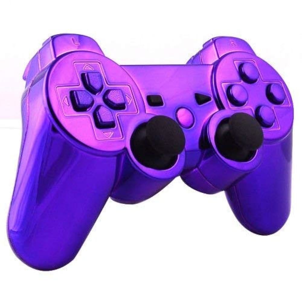 소니 플레이스테이션 3 PS3 무선 블루투스 컨트롤러 색상 보라색용 OSTENT 풀 쉘 케이스 하우징 버튼 키트 - 상품 이미지
