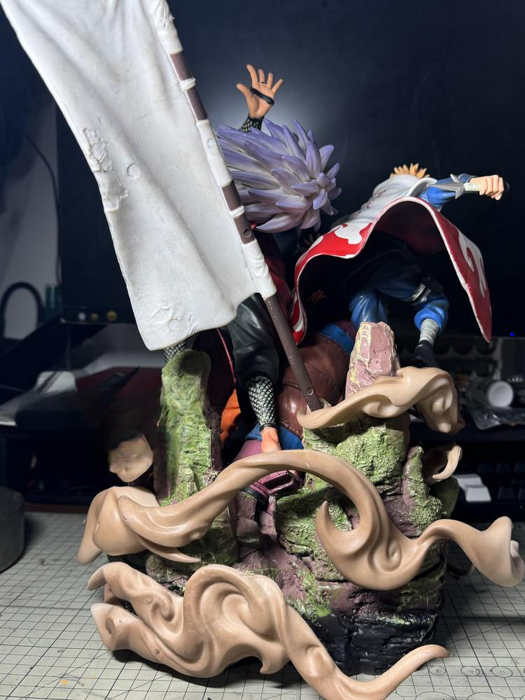 나루토 지라이야 미나토 3대 나선환 피규어 장식 선물 3명 높이 40cm - 상세 이미지 5