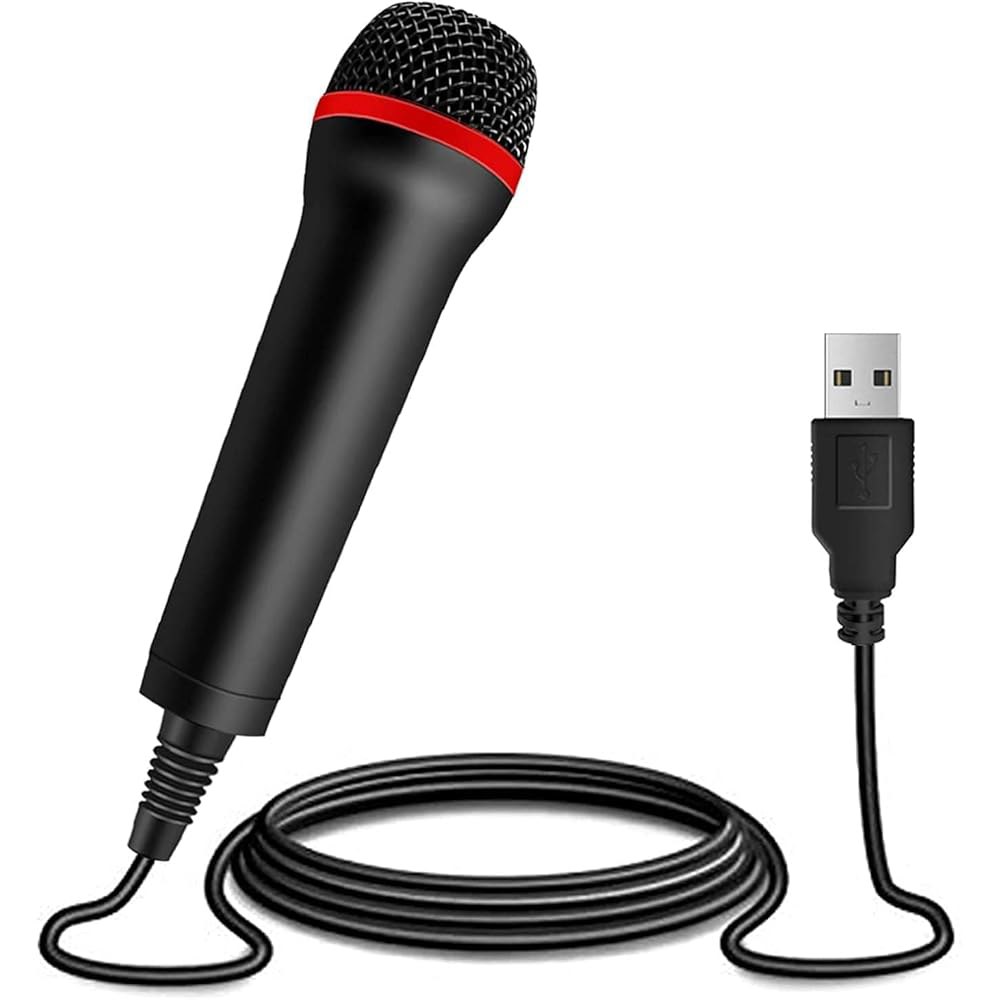 Drimoor 2Pack 13피트 유선 USB 마이크 록 밴드, 기타 히어로, 렛츠 싱 - PS2, PS3, PS4, PS5, 스위치, Wii, Wii U, Microsoft Xb - 상세 이미지 2