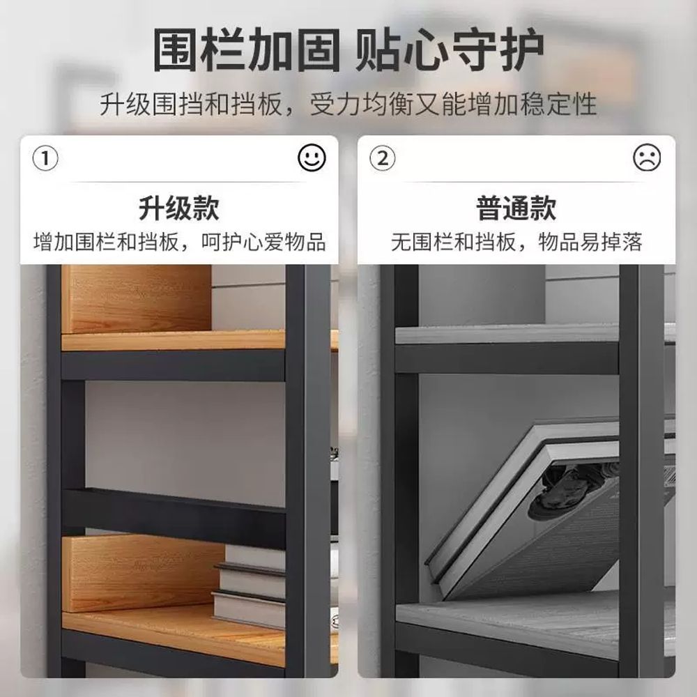 파셀몰 디스플레이 네일 A. 업그레이드 4 층 60cm 파이애플 목재 색상, A. 0cm - 상세 이미지 4