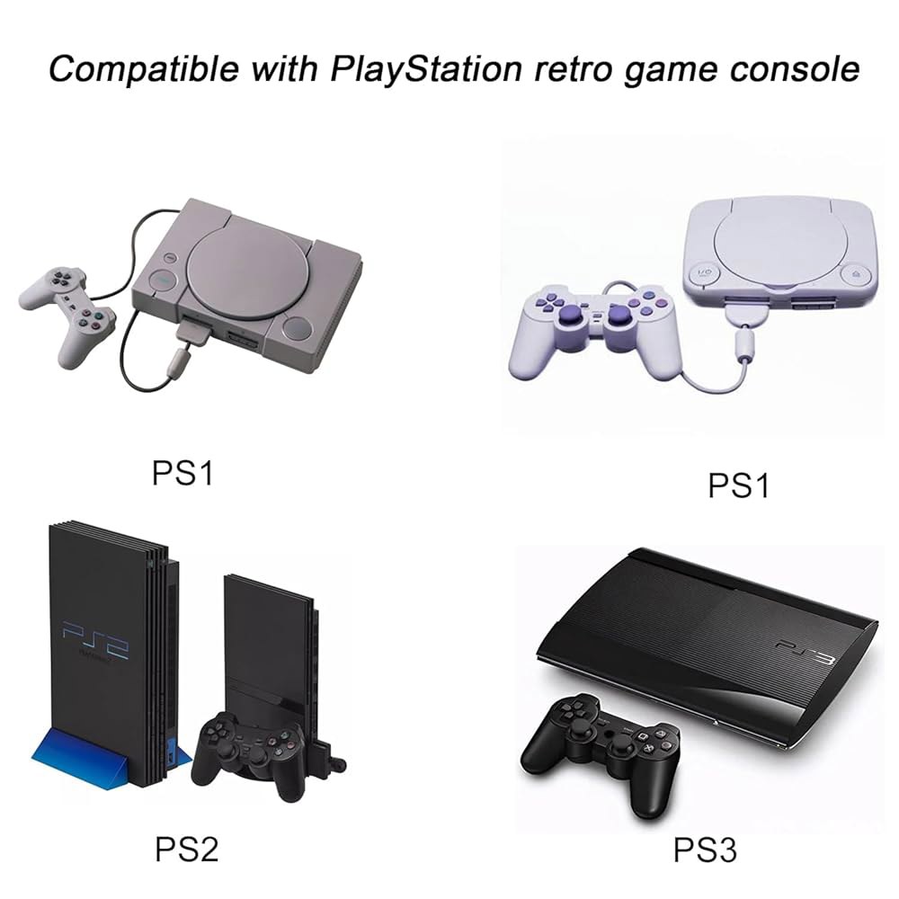 PS1용 Azduou PS2-HDMI 어댑터 HD-링크 케이블 4 3 /16 9 스위치 지원, S-비디오 싱갈 지원 PS1 PS2 PS3 3 in - 상세 이미지 2