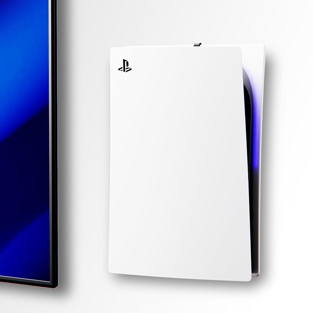 플레이스테이션 5 콘솔용 ALIENERGY PS5 월 마운트 - TV 근처 또는 뒤에 장착할 수 있는 세련된 숨겨진 디자인, 컨트롤러 및 헤드셋 홀더 2개 포함 (PS5 오리지널 - 상품 이미지