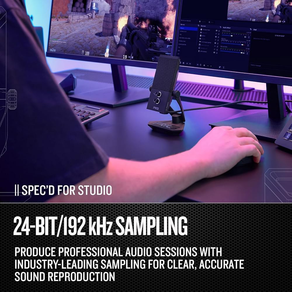 RIG M2 STREAMSTAR PRO HD | 24비트 DAC 및 블루투스 저지연 aptX 오디오가 포함된 유선 USB 스트리밍 마이크 Microphone - 상세 이미지 2