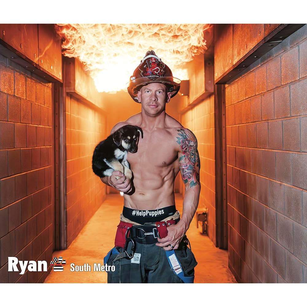2026 Fire Rescue Dogs Calendar 자선 지원 강아지가 섹시한 선물! 캘린더 있는 단체 팬이 소방관 미국 좋아하는 가장 - 상세 이미지 2