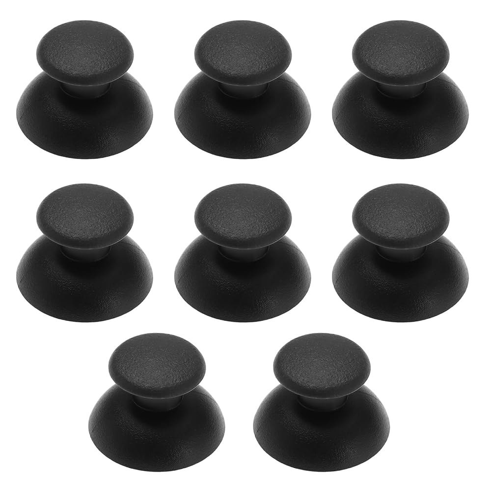 eMagTech 8PCS 엄지스틱 PS3 컨트롤러 조이스틱 그립 아날로그 스틱 캡 커버 교체 수리 액세서리 블랙 - 상품 이미지