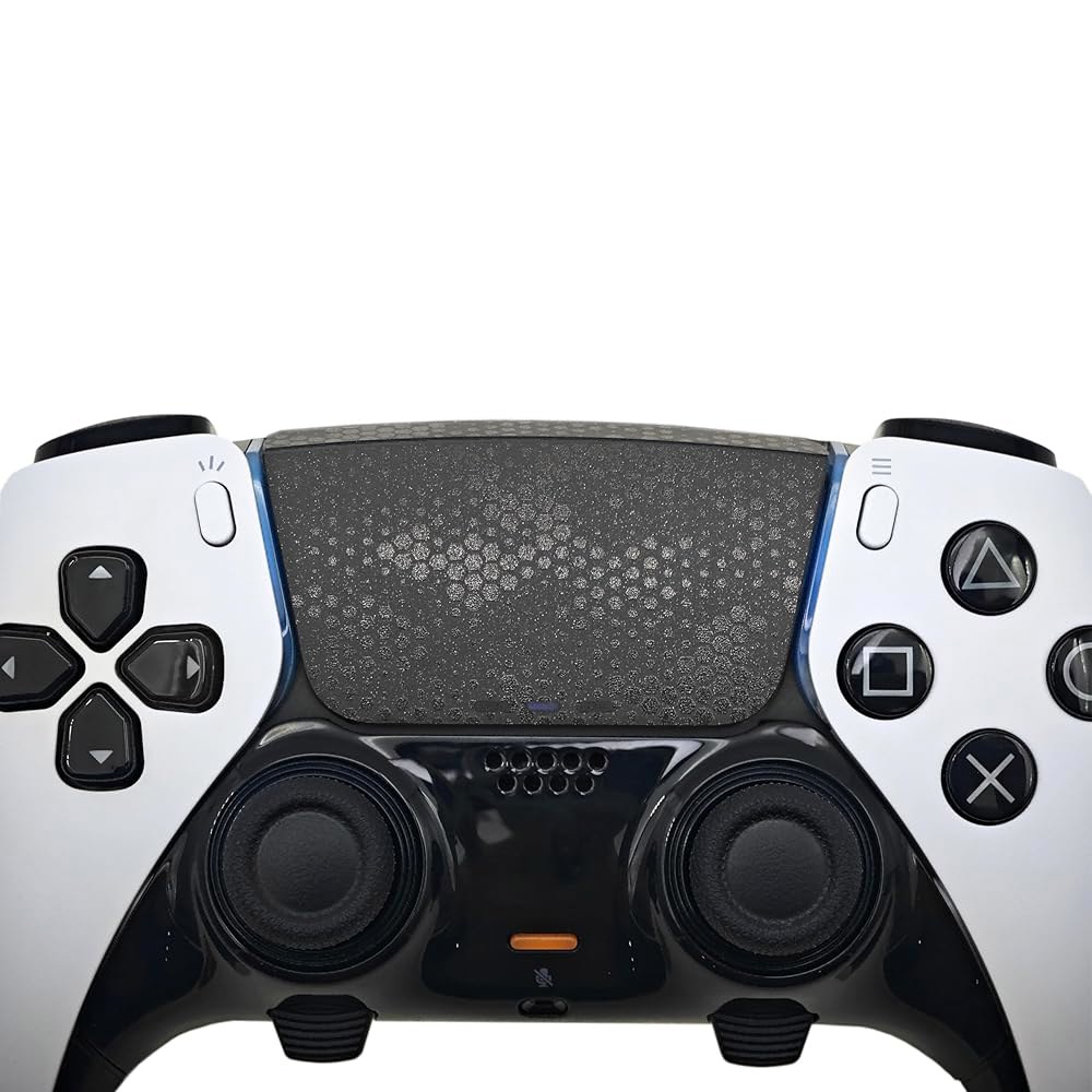 터치패드 프로텍터 PS5 듀얼센스 /Edge 강화 텍스처 스킨, PlayStation 5 호환 (스네이크 스케일 - 블랙, PS5Edge(2pcs)) - 상품 이미지