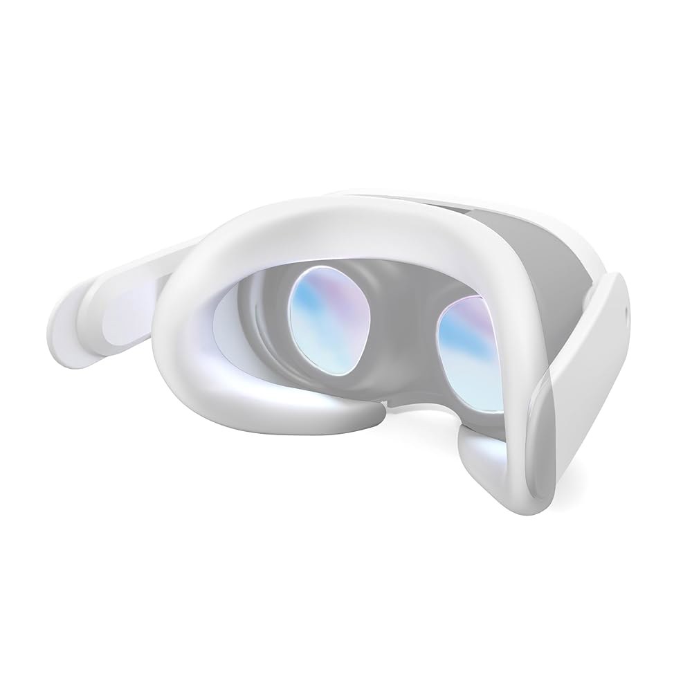 메타 퀘스트 3 오리지널 헤드셋 액세서리용 APEXINNO VR 실리콘 페이스 패드 커버, 오큘러스 / 패드용 쿠션 마스크 (흰색) Black - 상품 이미지