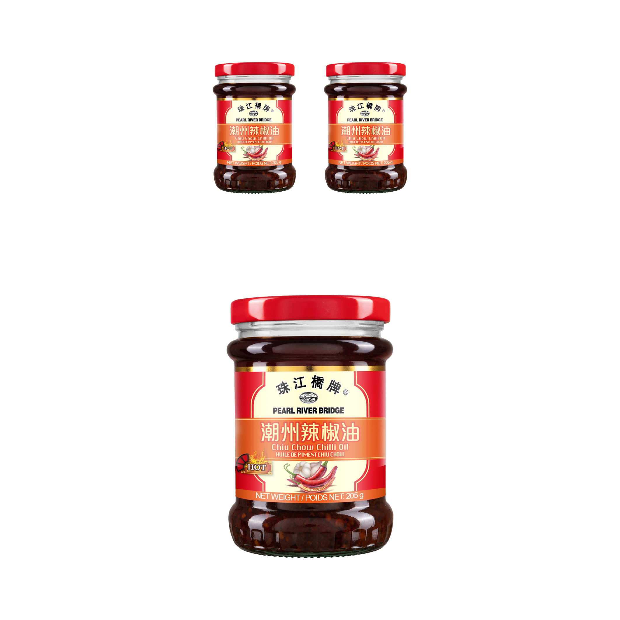 PRB 매운 치우챠우 칠리오일(고추 16% 함유) 205g, 3개 - 상품 이미지
