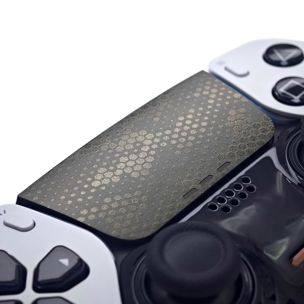 터치패드 프로텍터 PS5 듀얼센스 /Edge 강화 텍스처 스킨, PlayStation 5 호환 (스네이크 스케일 - 블랙, PS5Edge(2pcs)) - 상세 이미지 2