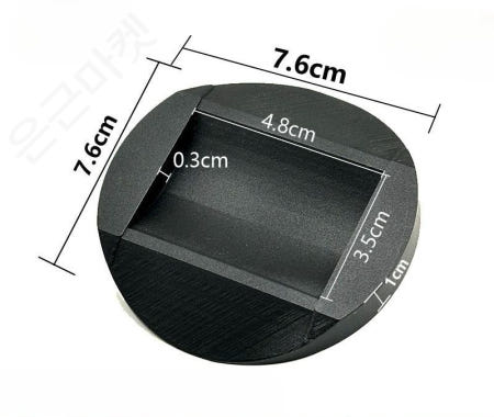 [해외]가구 바퀴 고정 장치 패드 롤러 03.소형 원형 노치 - 블랙 2팩