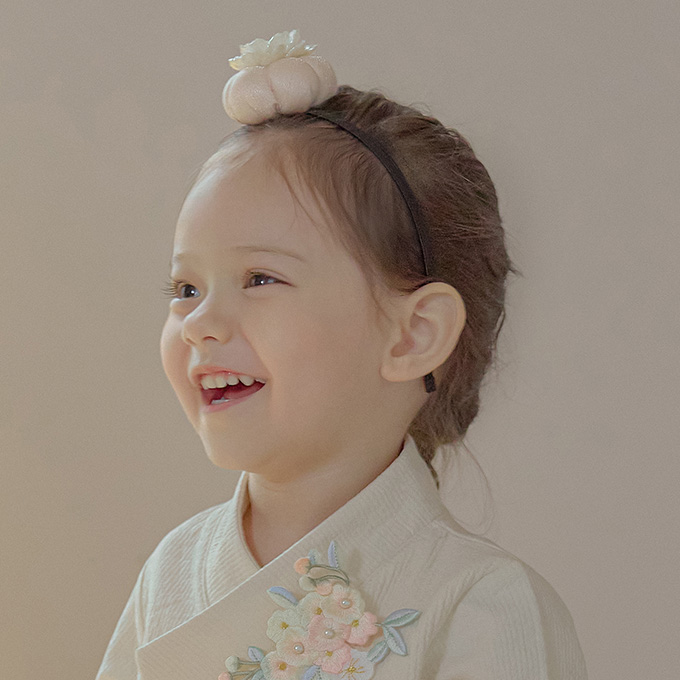 보석 호박 여아 한복 머리띠 코디 여자아이 장신구 악세사리 - 상품 이미지