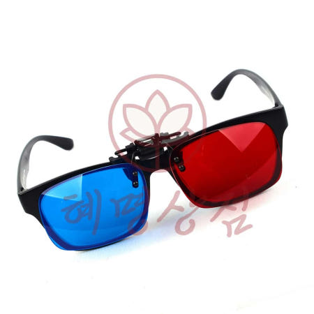 오버글라스형 입체안 쓰리디안경 영화감상 영상 컬러 영화관안경