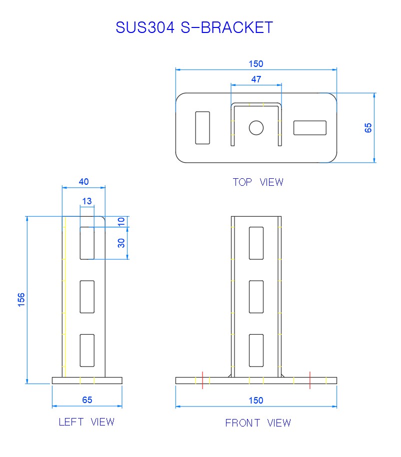 SUS304 S-BRACKET S브라켓 - 상세 이미지 3