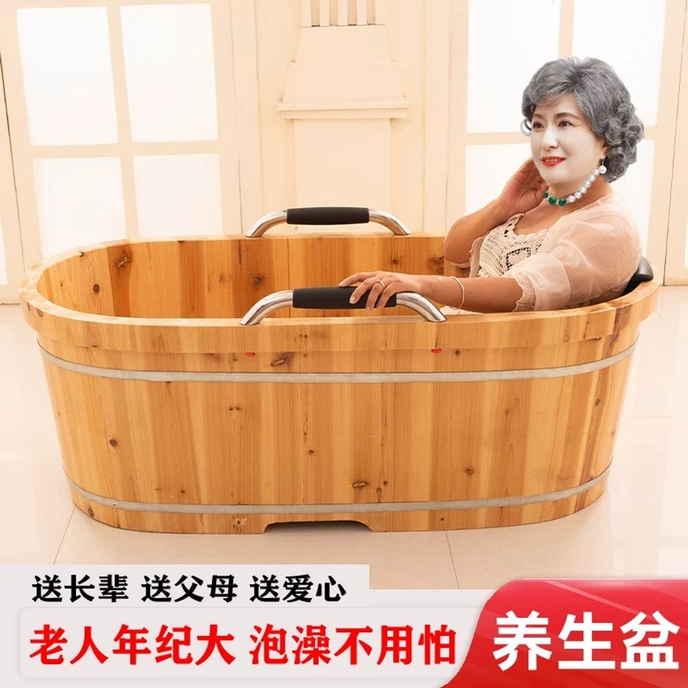 파셀몰 편백나무 욕조 히노끼 건 A. 두꺼워진 팔걸이 길이 100  너비 64  높이 50 - 상세 이미지 2