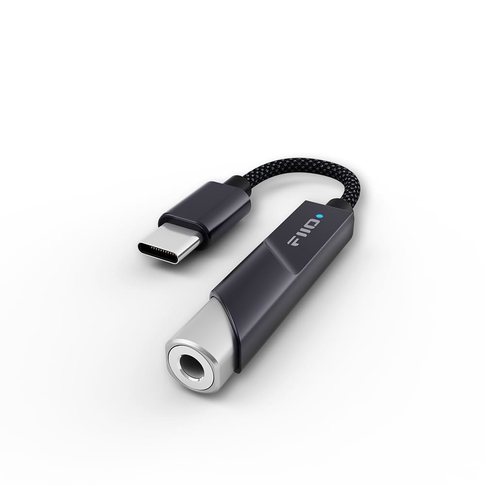 Fiio KA11 USB C to 3.5mm 오디오 어댑터 32bit / 384KHz, Android iOS Windows Mac용 타입 동글 HiFi DAC 앰프 (블랙, TC) - 상품 이미지