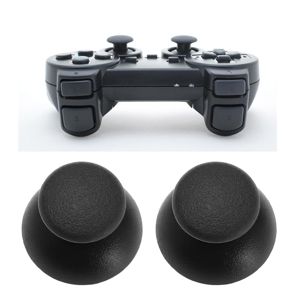 eMagTech 8PCS 엄지스틱 PS3 컨트롤러 조이스틱 그립 아날로그 스틱 캡 커버 교체 수리 액세서리 블랙 - 상세 이미지 3