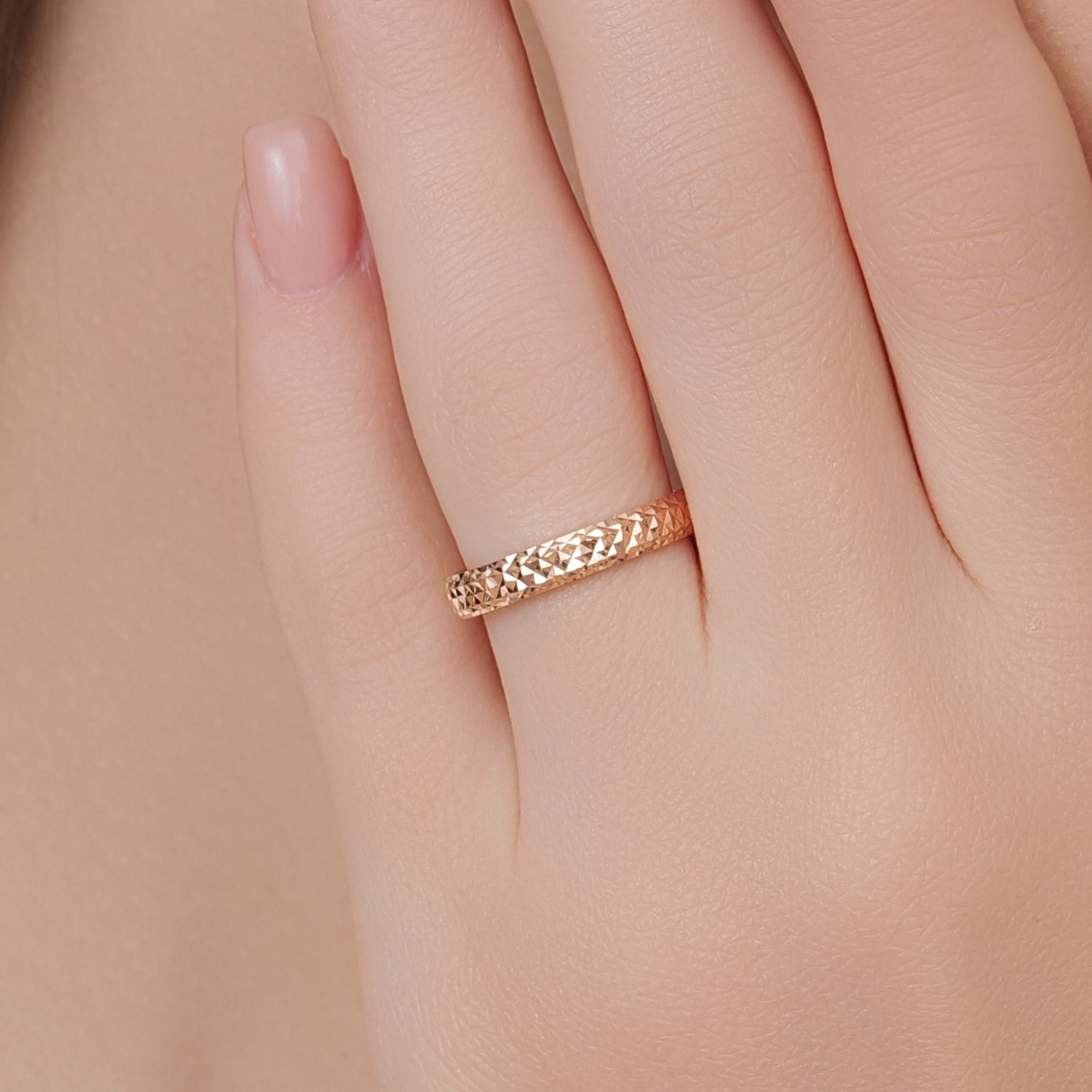 14k 18K 세리온 3.5mm 할로우 컷팅 반지 애끼 검지 중지 반지 이미지 2