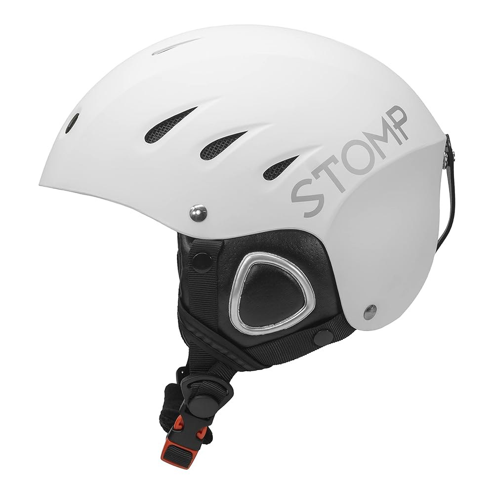 무선 드롭인 헤드폰을 위한 이어 패드에 포켓이 내장된 STOMP 스키 및 스노보드 스노우 스포츠 헬멧 Matte Frost Medium - 상품 이미지