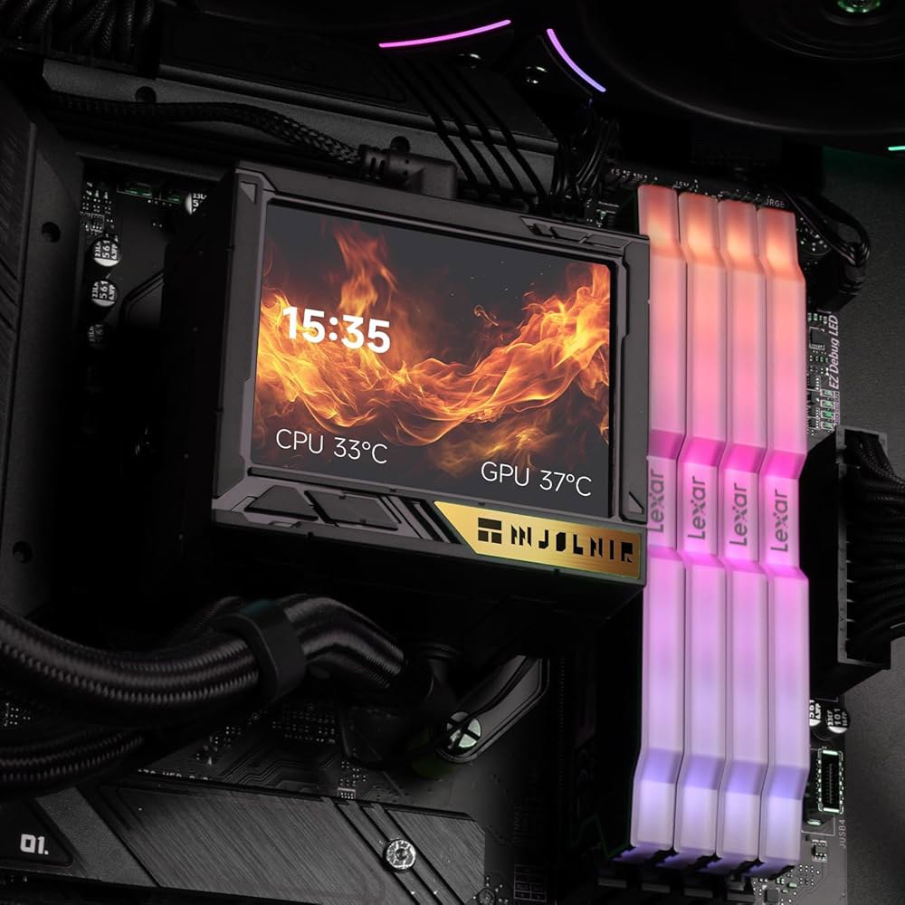 Thermalright Mjolnir Vision 360 UB AGB 블랙 CPU 워터 쿨러, 2150PRM을 갖춘 3개의 PWM 팬 쿨링 시스템, AM4 / AM5 & Intel - 상세 이미지 2