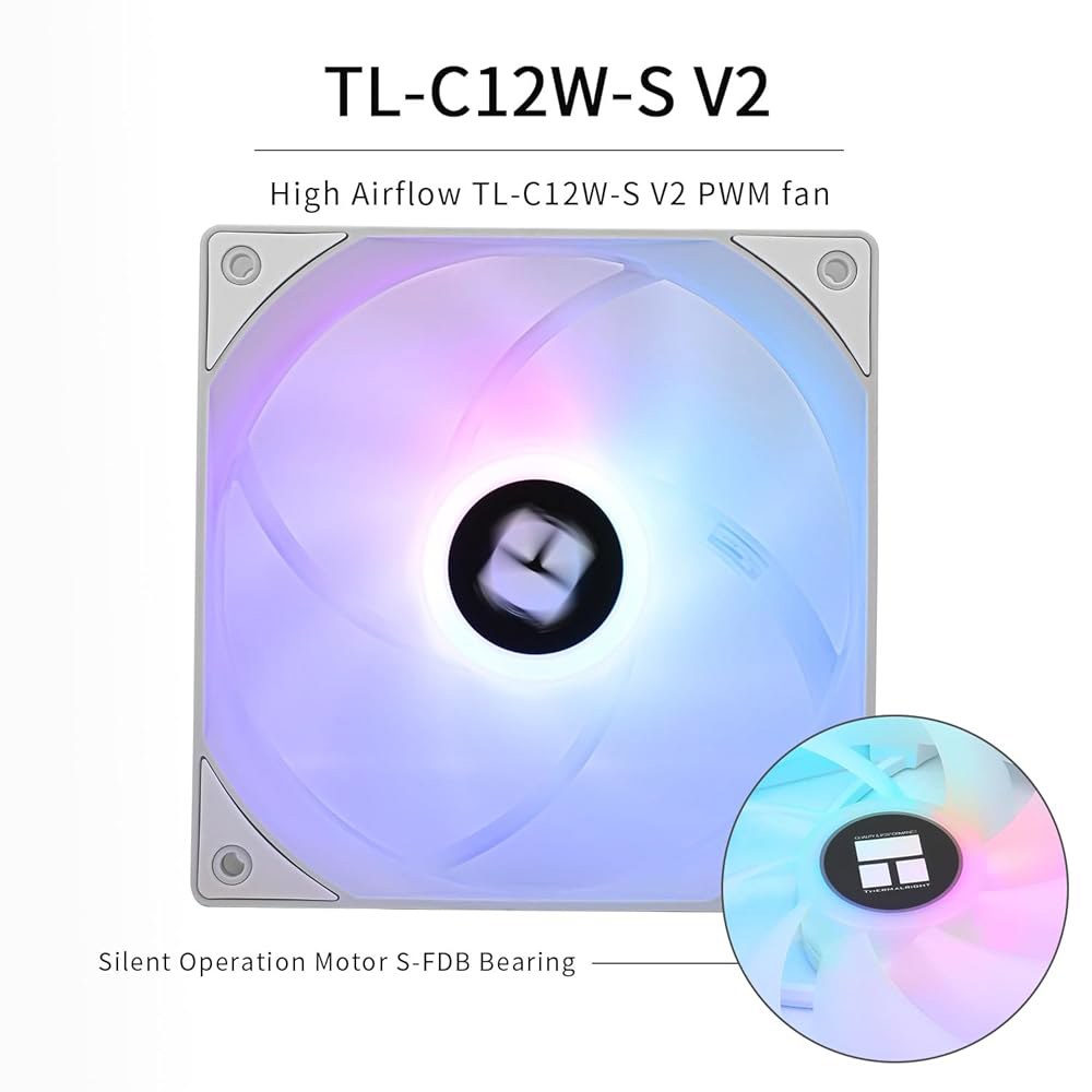 써멀라이트 아쿠아 엘리트 360 화이트 V3 AIO CPU 쿨러, 리퀴드 쿨링, ARGB PWM 팬, 인텔 LGA1150-1200 /2011 /1700, AMD AM4 /AM5 - 상세 이미지 2