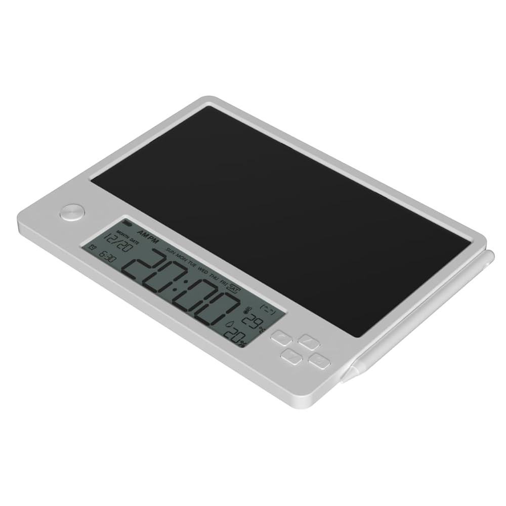 Electronic Calendar Digital Display with Pad Temperature inches White Humidity Stylus, Clock and Stu - 상세 이미지 2