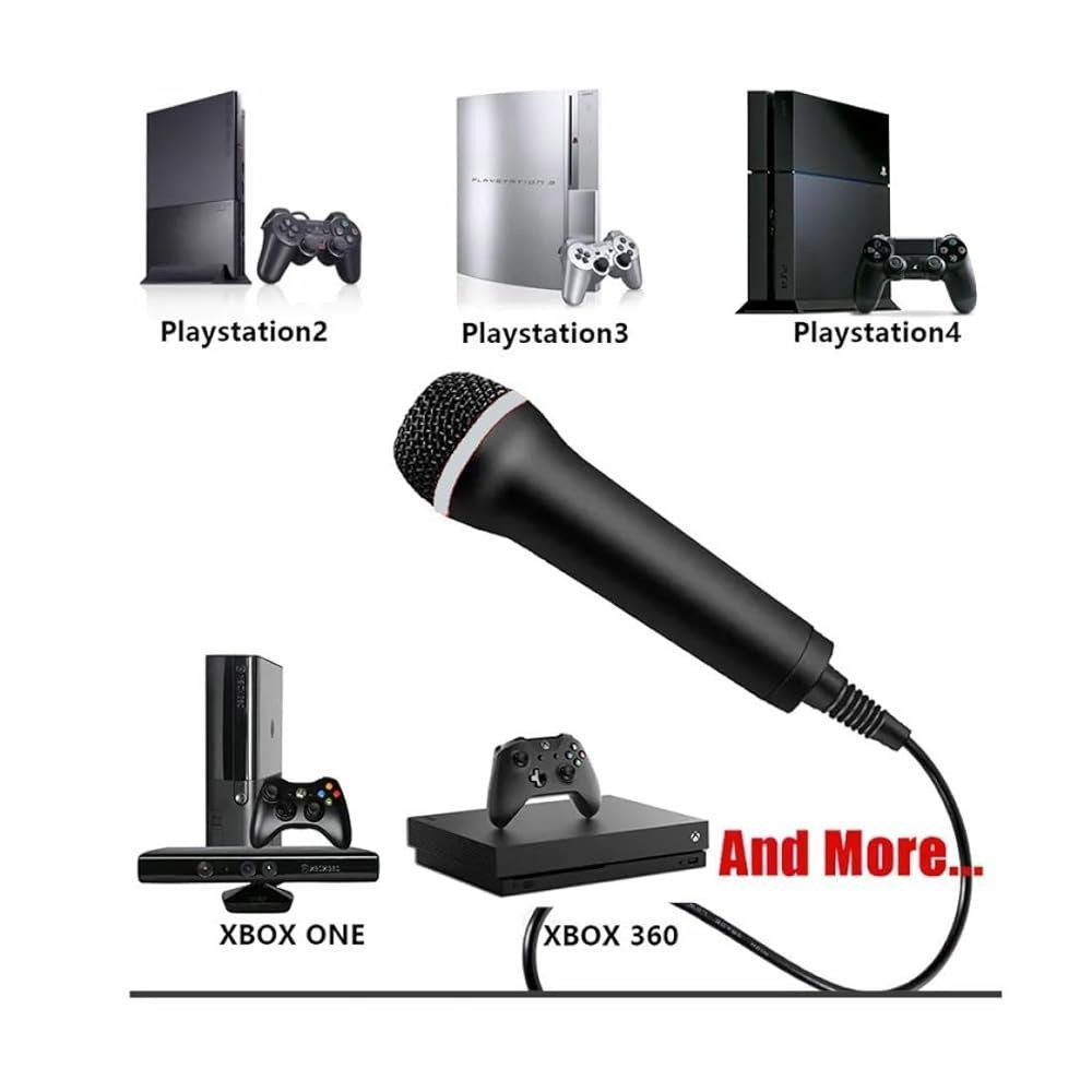Game Goby 3M 9.8피트 유선 USB 마이크 기타 히어로, 록 밴드, 클론 렛츠 싱 - PS2, PS3, PS4, Mac, Xbox 360, One, Switch Wii, - 상세 이미지 2