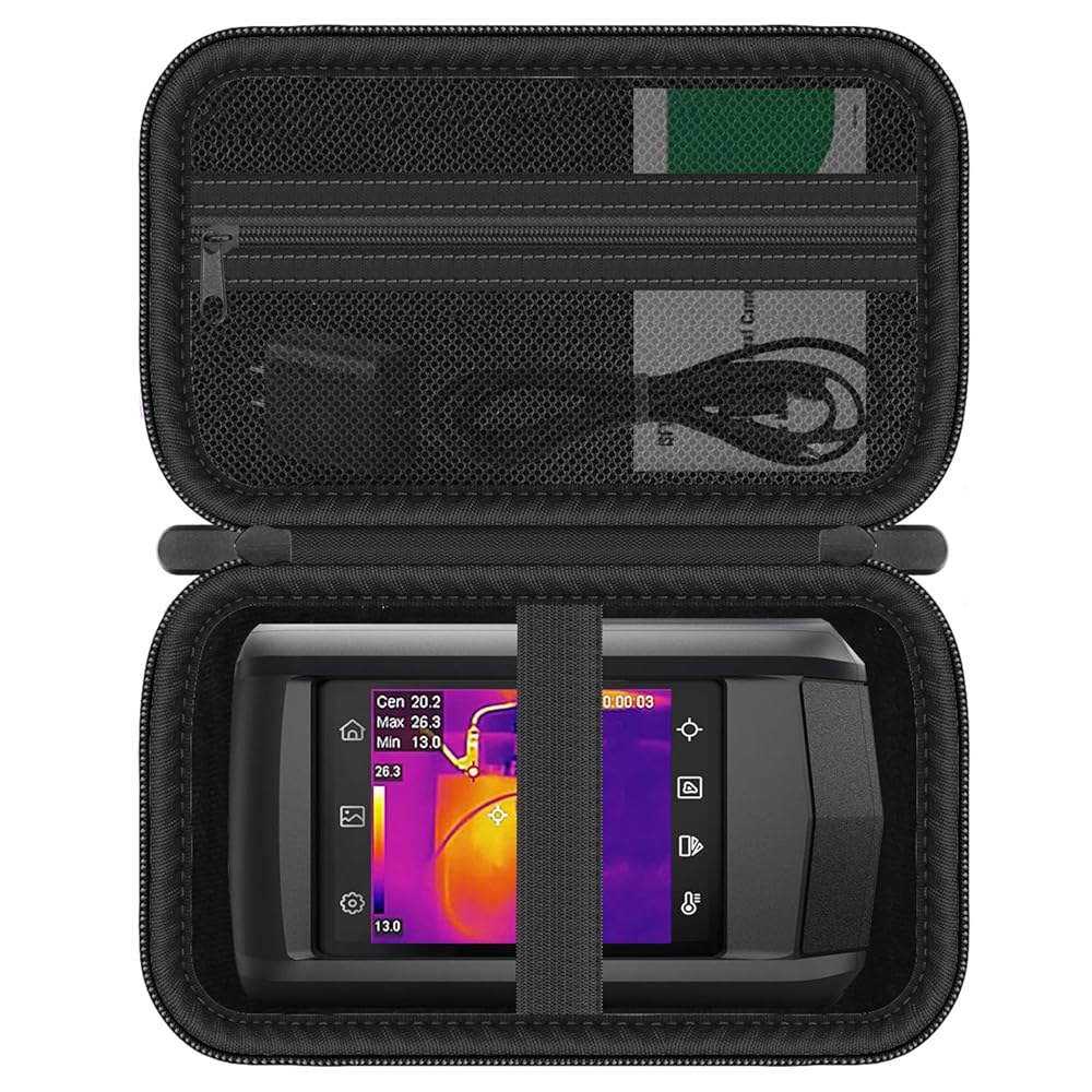 HSFTOLS 96 열 카메라 /FLIR C5 컴팩트 카메라용 HESPLUS 하드 케이스 - 손잡이 스트랩, 충격 방지, 메쉬 포켓 및 탄성 스트랩이 있는 휴대용(케이스 전용) - 상품 이미지