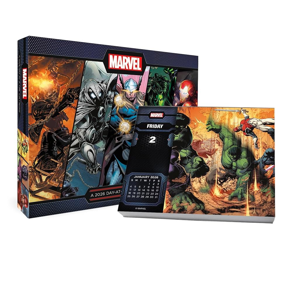2026 History of Marvel Day-at-a-Time Calendar Box [calendar] - 상품 이미지