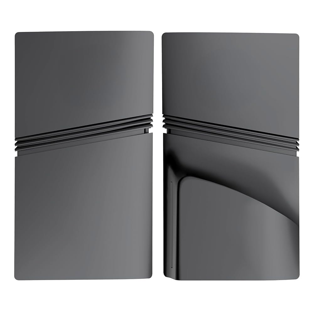 새로운 PS5 프로 콘솔용 디스크 에디션 커버 플레이트, PlayStation 5 액세서리 보호 교체용 페이스플레이트(블랙)와 호환되는 쉘 패널(블랙) Black - 상세 이미지 2