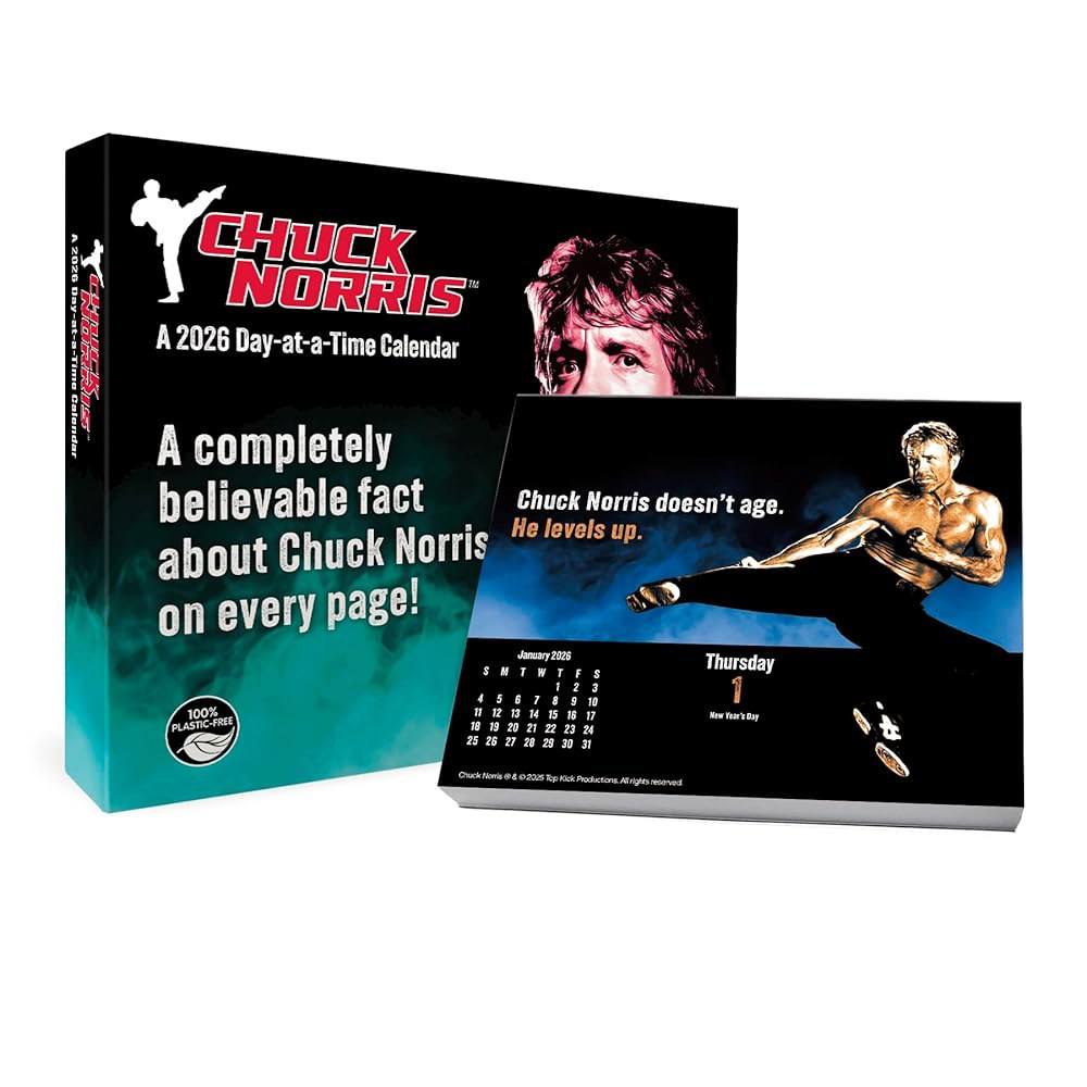2026 Chuck Norris Day-at-a-Time Box Calendar [calendar] - 상품 이미지