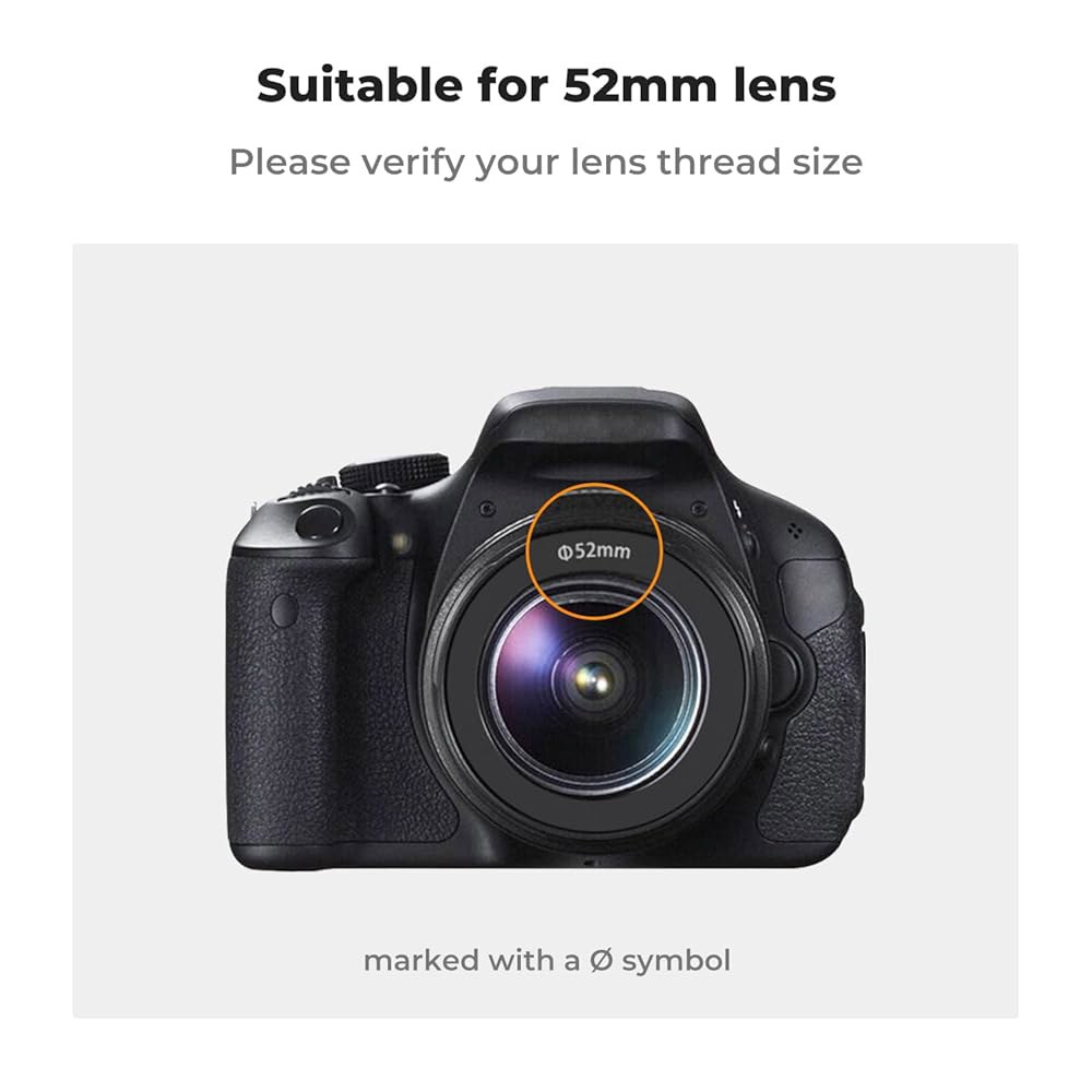 K&F 컨셉 52mm 튤립 플라워 렌즈 후드, AF-S 800mm f /5.6E FL ED VR, 300mm /2.8G VR II, 200-400mm /4G II 포함 D3300 - 상세 이미지 2