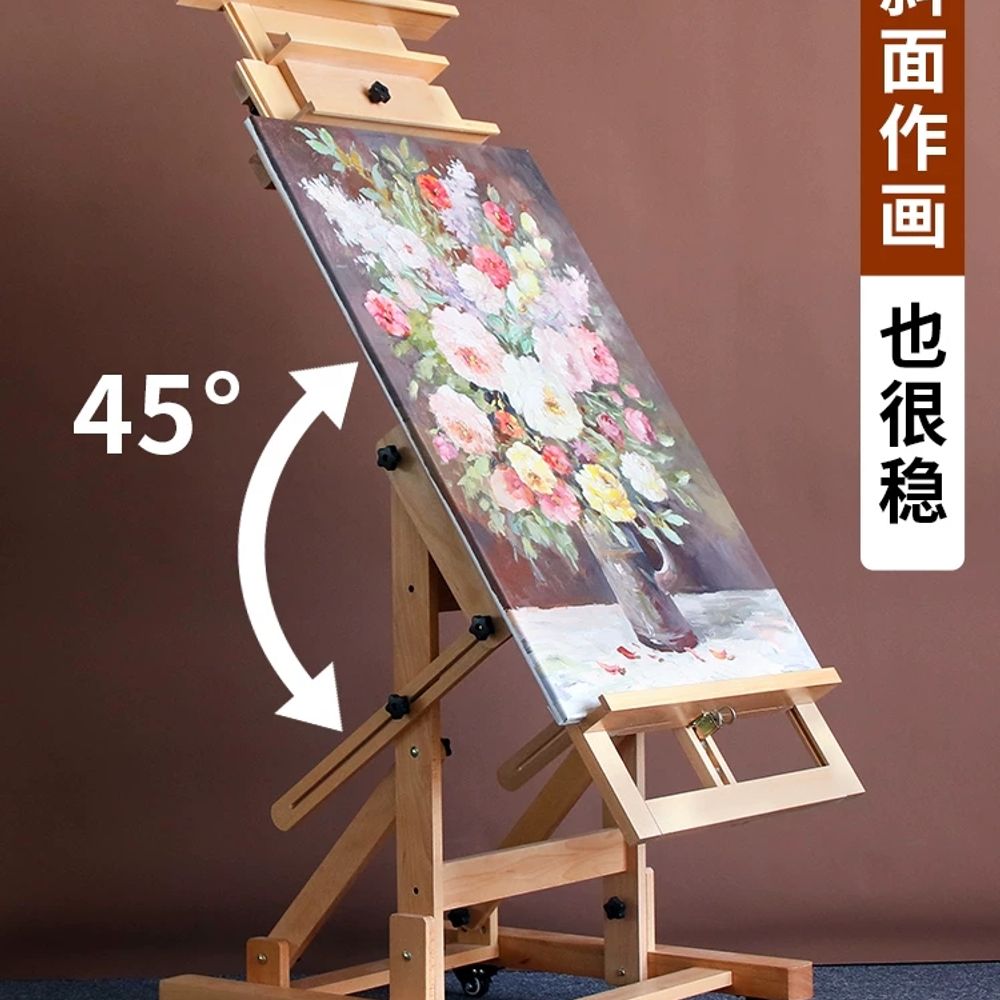 파셀몰 대형 이젤 원목 그림 학원 거치대 수직 (D3B) 가능 유화 미술 A. 로그 색상 - 상세 이미지 5