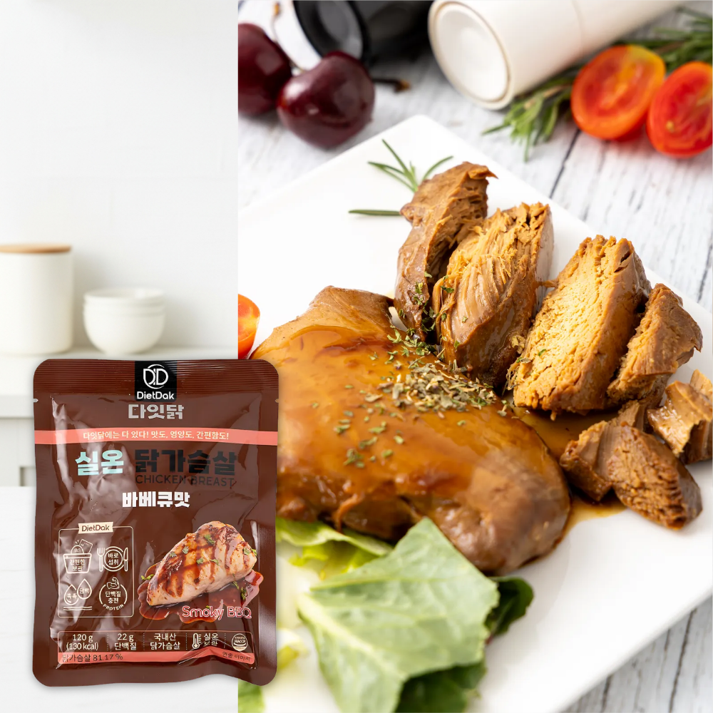 다잇닭 실온 닭가슴살 바베큐맛, 120g, 60개 - 상품 이미지