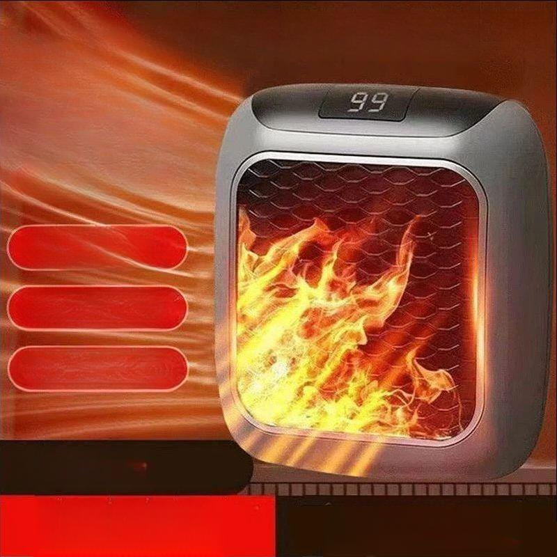 콘센트 히터 미니 온풍기 벽걸이 화장실 절전 핸디형 리모컨 400W 최고 - 상품 이미지