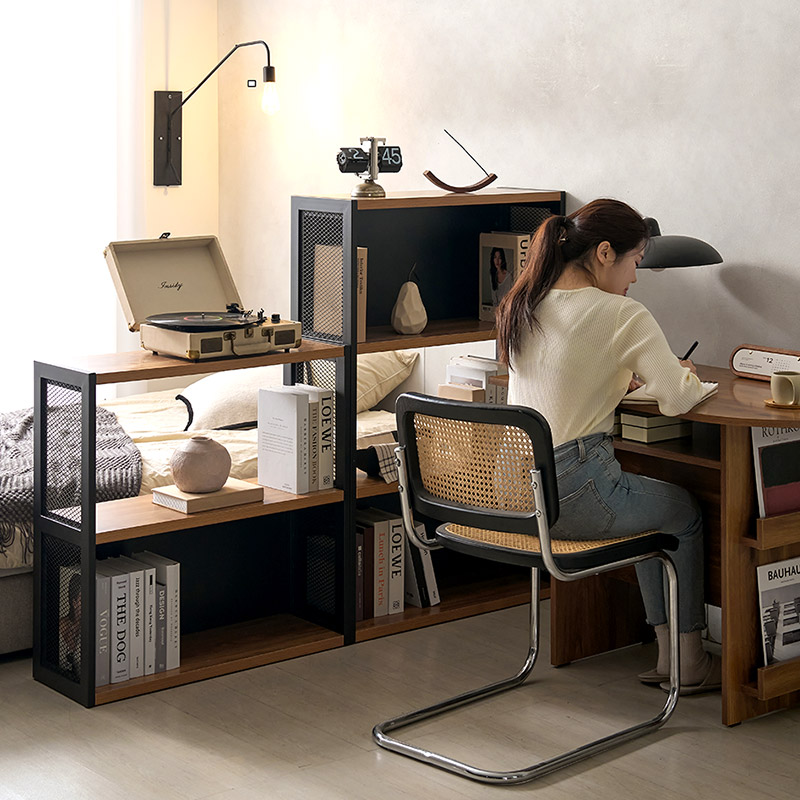 e스마트 스틸 철제 낮은 거실 3단 책장 기본형 600