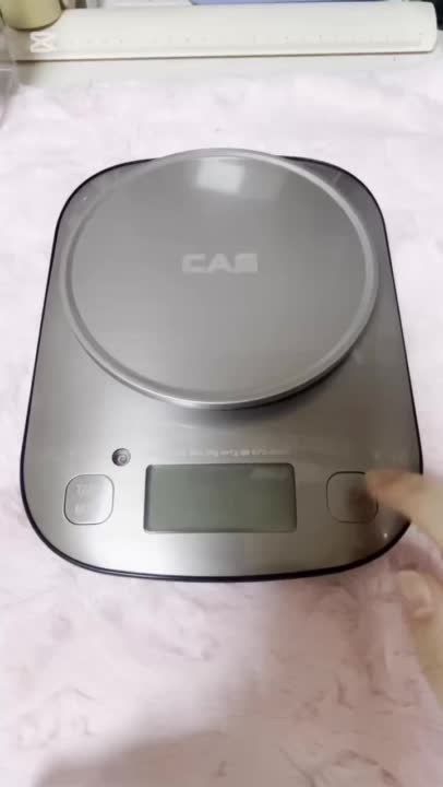 카스 디지털 전자저울 주방저울 요리 베이킹 IPX6 생활방수 5kg, 1g, 그레이