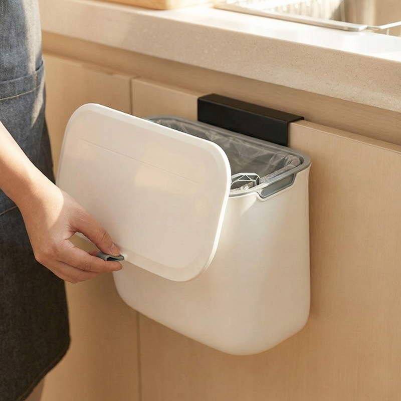 푸벨드마망 주방 걸이형 씽크대 음식물 쓰레기통 휴지통 (7L) 제품 이미지