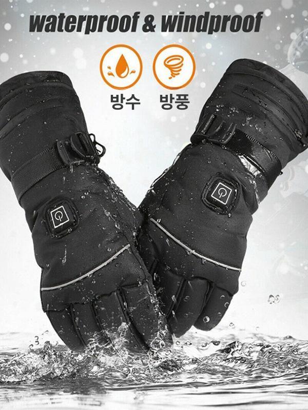 발열장갑 바이크 온열장갑 충전식 이너 냉증 보온 블랙 4000mAh - 상세 이미지 4