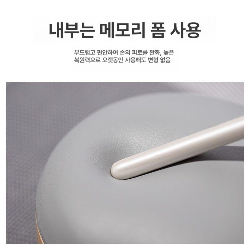 네일손목받침대 패디받침대 손목 네일시술대 푹신함 팔걸이 그레이 내추럴 우드 손목 - 상세 이미지 2