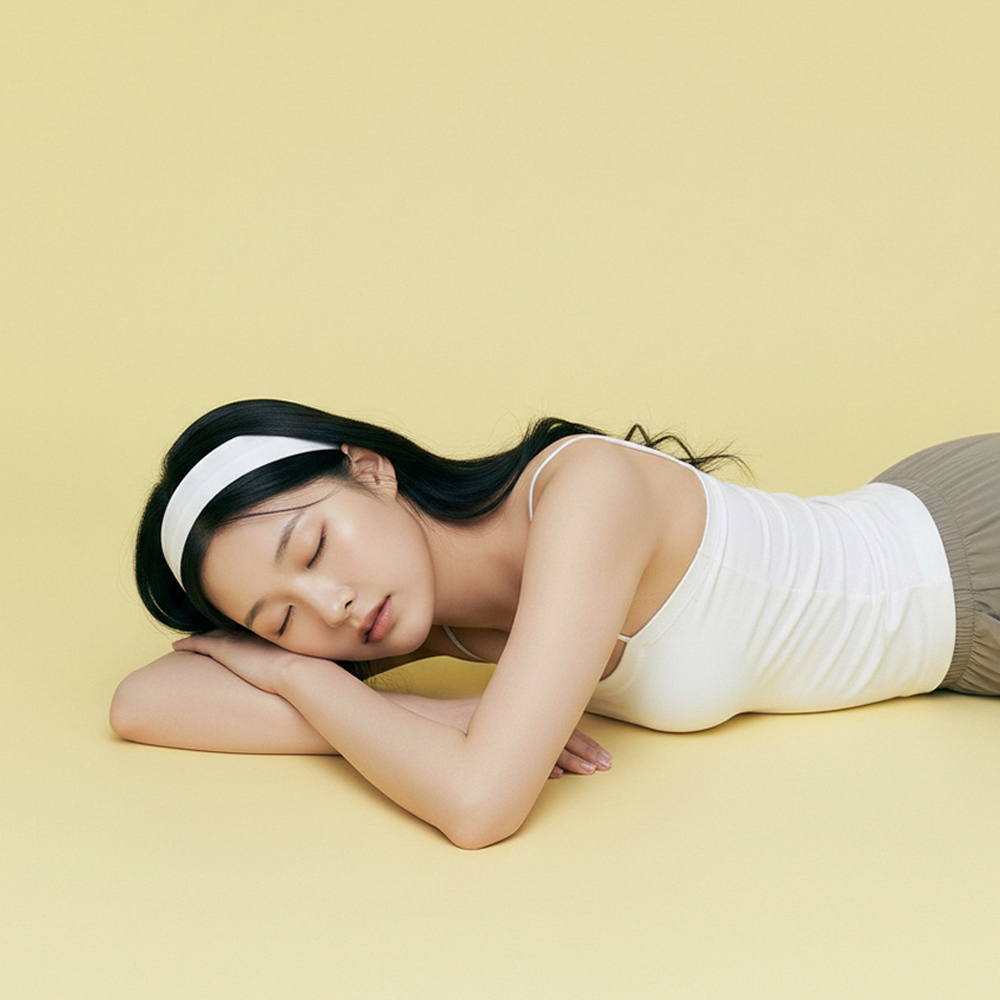 누모 캡내장 크롭 슬리브리스 일자넥 브라 탑 - 상세 이미지 4