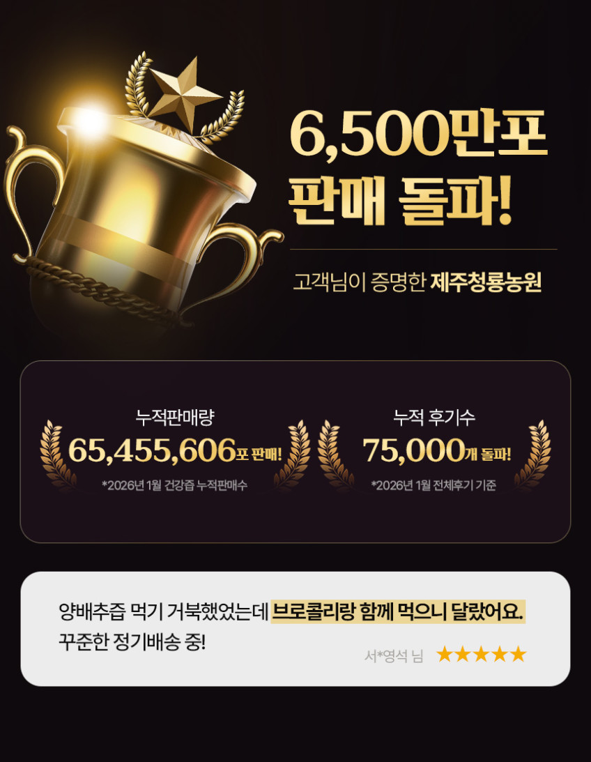 청룡농원 제주 빨간양배추즙 110ml x 75개입 75포, 1개 판매처 상세 정보 이미지 1