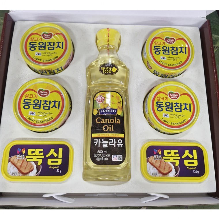 HD목우촌 혼합특선세트 뚝심 햄선물세트 동원참치 - 상품 이미지